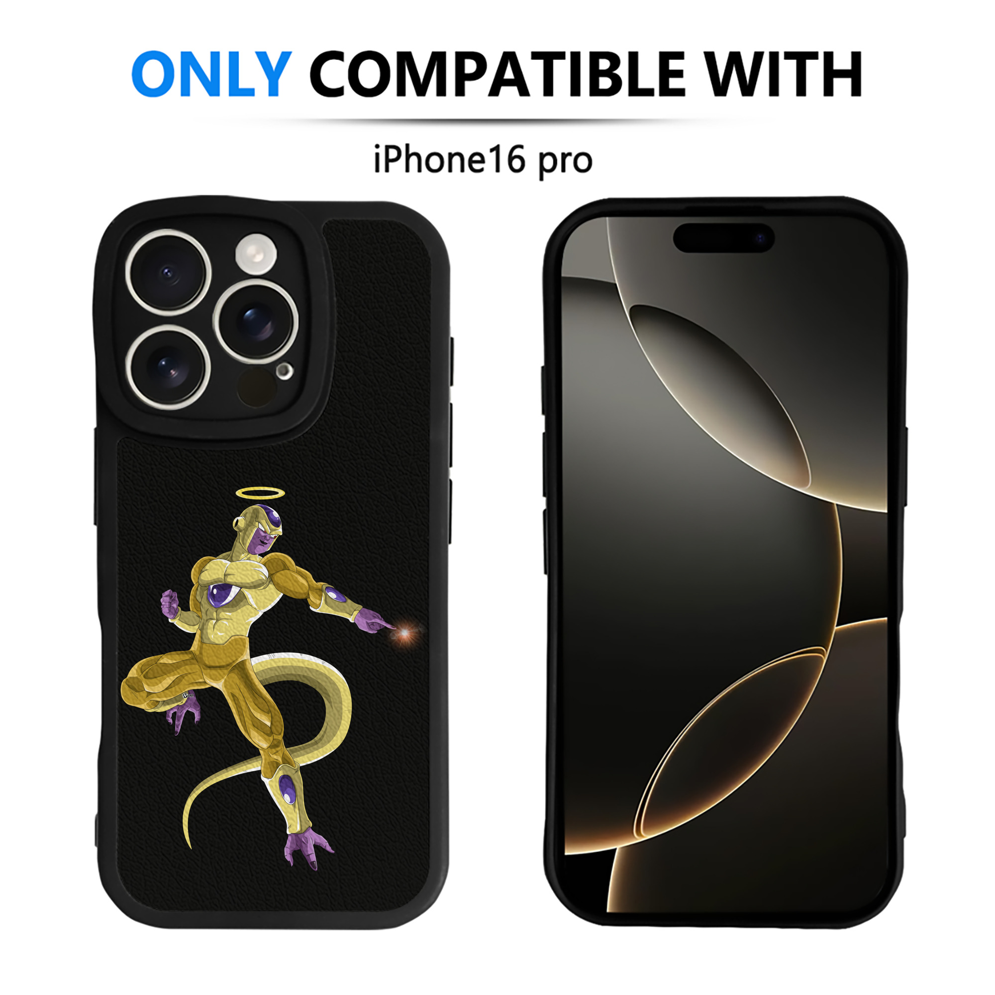 （画像用） ドラゴンボール フリーザ DRAGON BALL Frieza 【iPhone 16シリーズ対応】シリコンスマホケース（レザー調） 材質：シリコン